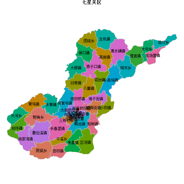 七星关区乡镇地图JSON数据火星坐标系(gcj02).json
