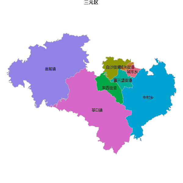 三元区乡镇地图JSON数据百度坐标系(bd09).json
