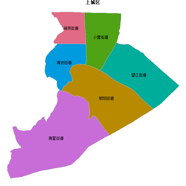 上城区乡镇地图JSON数据火星坐标系(gcj02).json