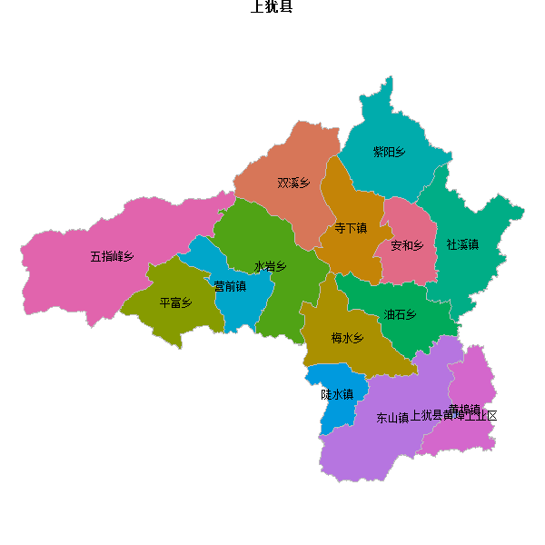 上犹县乡镇地图JSON数据火星坐标系(gcj02).json