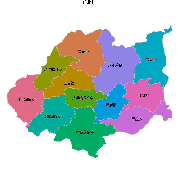 丘北县乡镇地图JSON数据火星坐标系(gcj02).json