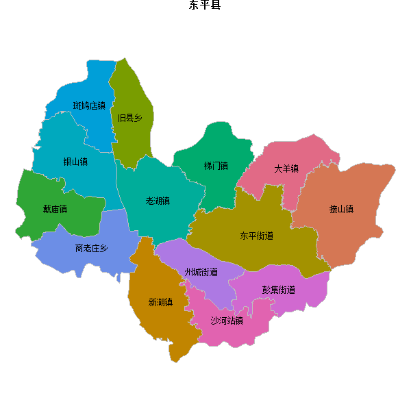 东平县乡镇地图JSON数据火星坐标系(gcj02).json