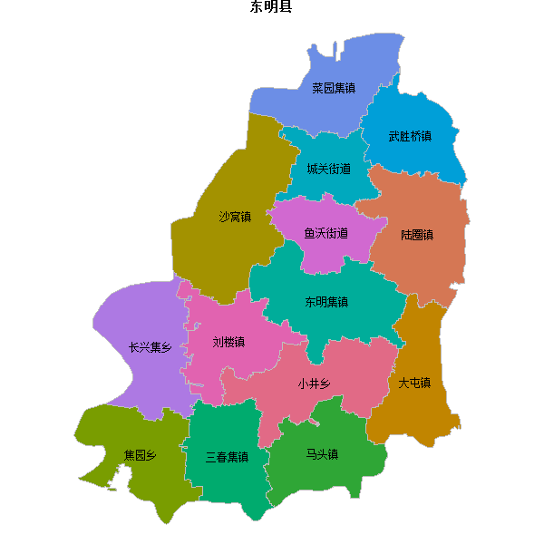 东明县乡镇地图JSON数据火星坐标系(gcj02).json