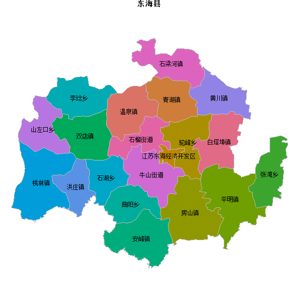 东海县乡镇地图JSON数据火星坐标系(gcj02).json