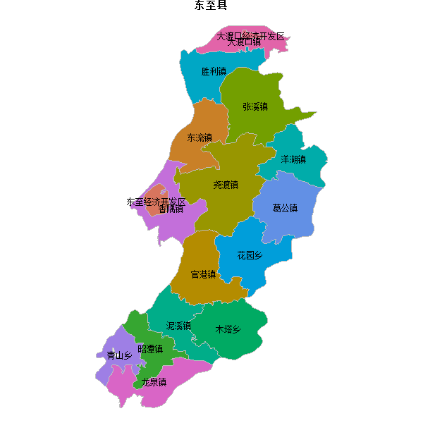 东至县乡镇地图JSON数据火星坐标系(gcj02).json