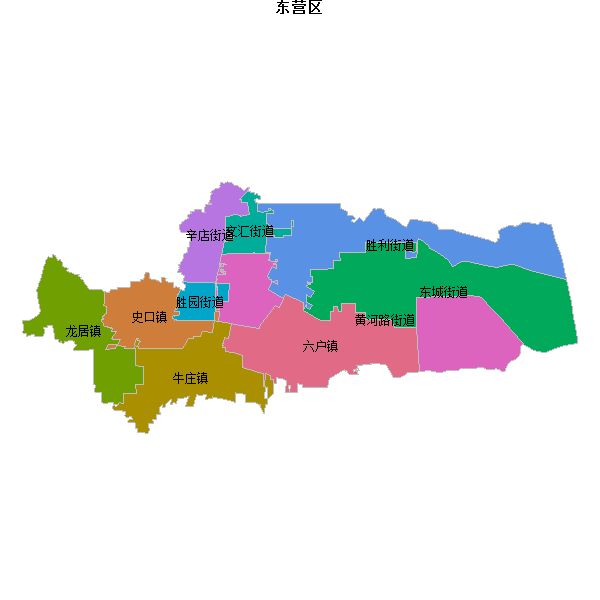 东营区乡镇地图JSON数据火星坐标系(gcj02).json