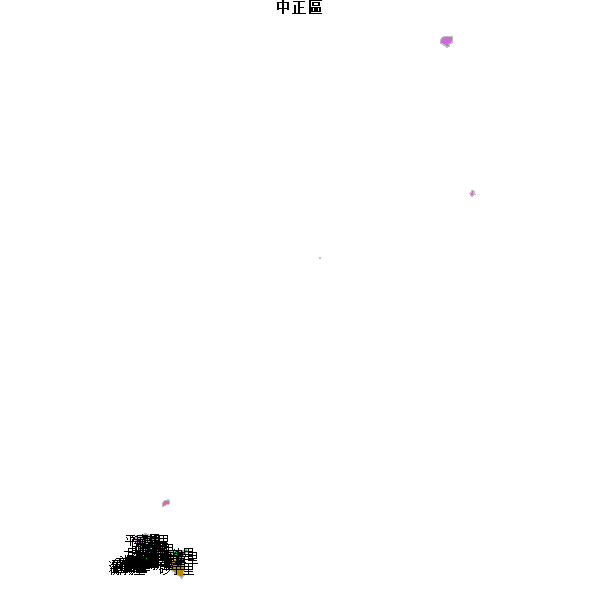 中正區乡镇地图JSON数据火星坐标系(gcj02).json