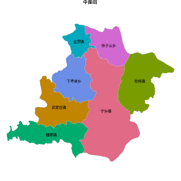 中阳县乡镇地图JSON数据百度坐标系(bd09).json