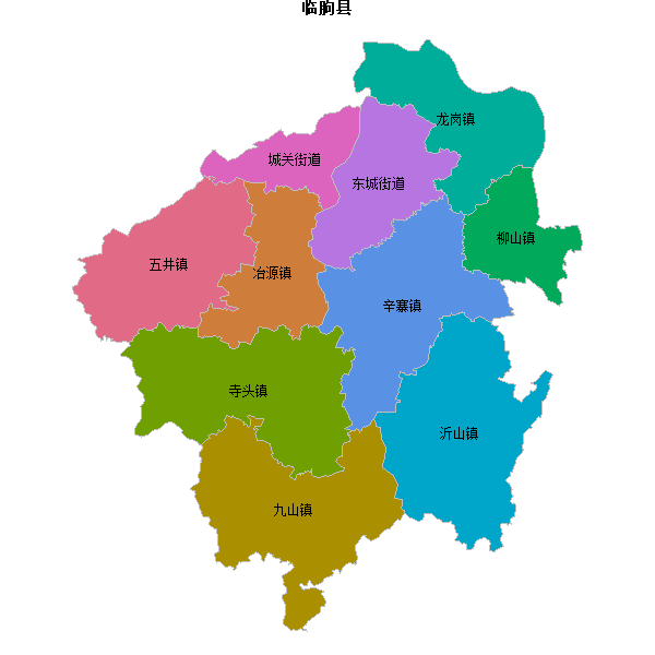 临朐县乡镇地图JSON数据火星坐标系(gcj02).json