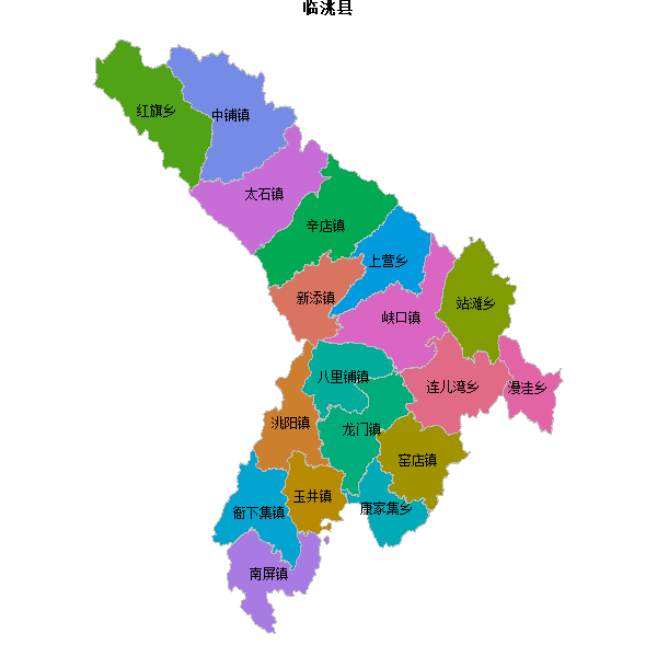 临洮县乡镇地图JSON数据火星坐标系(gcj02).json