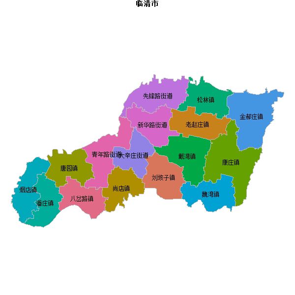 临清市乡镇地图JSON数据火星坐标系(gcj02).json