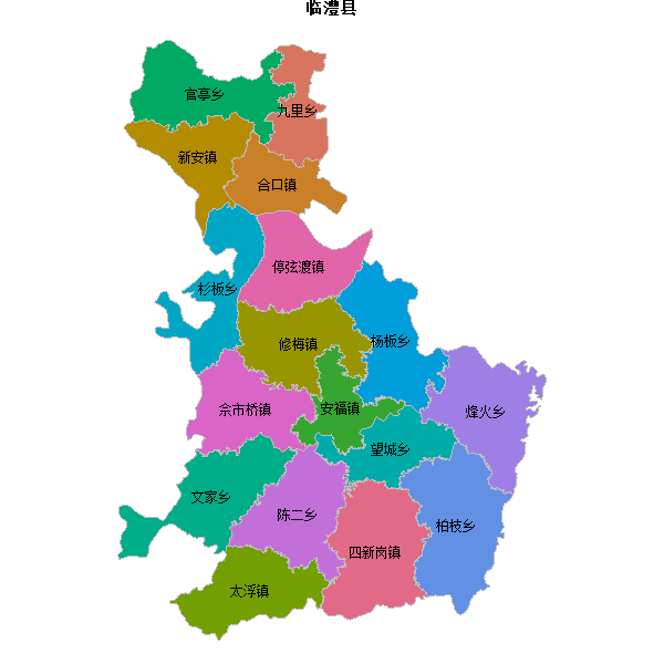 临澧县乡镇地图shp数据百度坐标系(bd09).shp