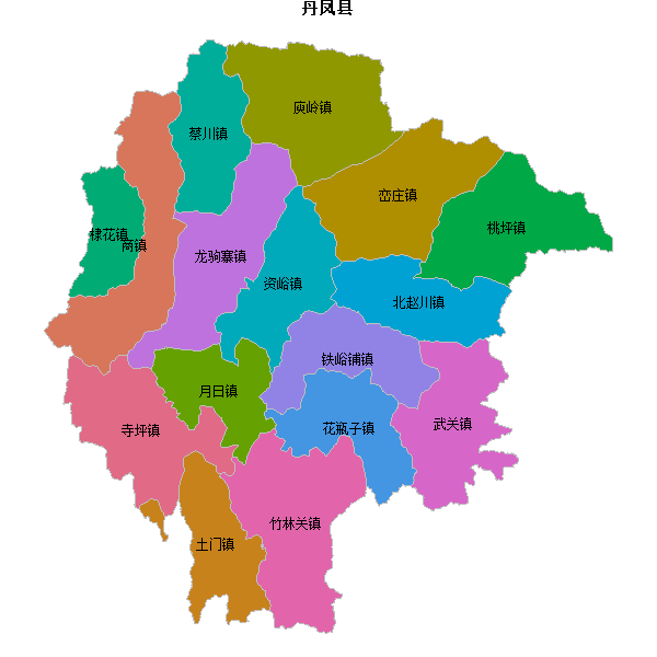 丹凤县乡镇地图JSON数据百度坐标系(bd09).json