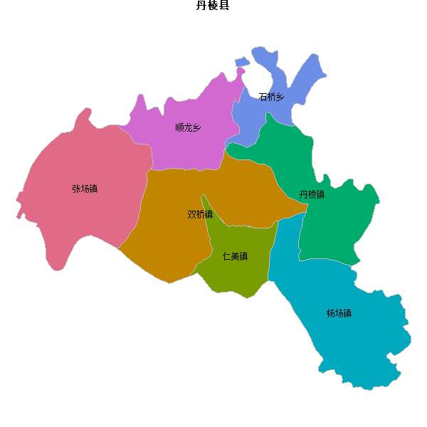 丹棱县乡镇地图JSON数据火星坐标系(gcj02).json
