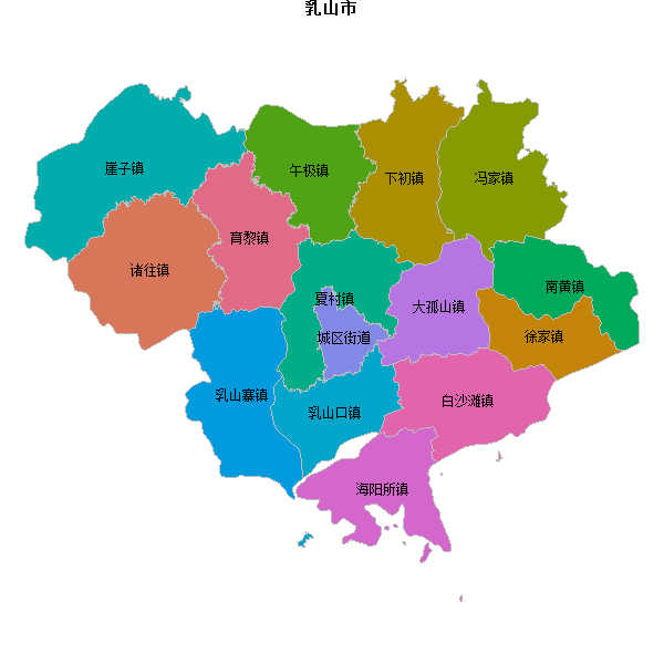 乳山市乡镇地图JSON数据火星坐标系(gcj02).json