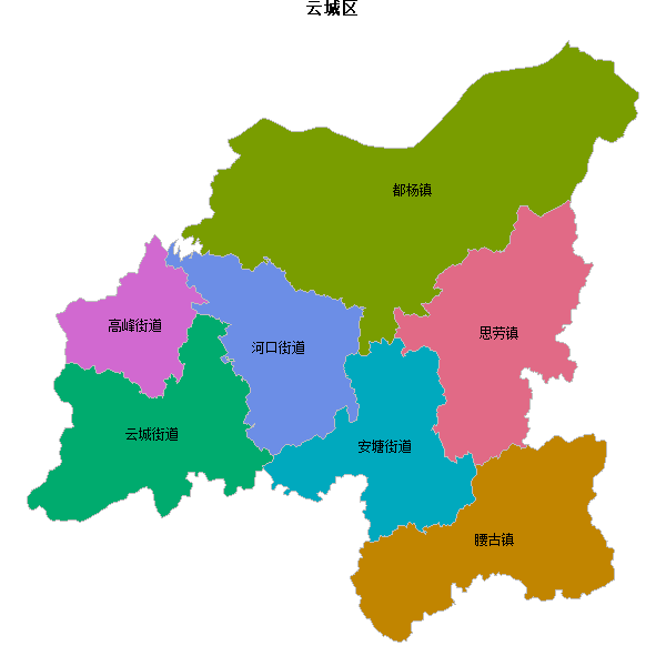云城区乡镇地图JSON数据火星坐标系(gcj02).json