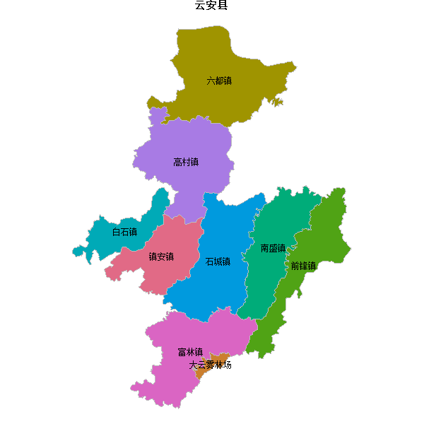 云安县乡镇地图JSON数据火星坐标系(gcj02).json
