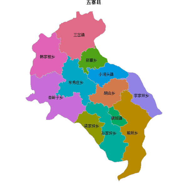 五寨县乡镇地图JSON数据火星坐标系(gcj02).json