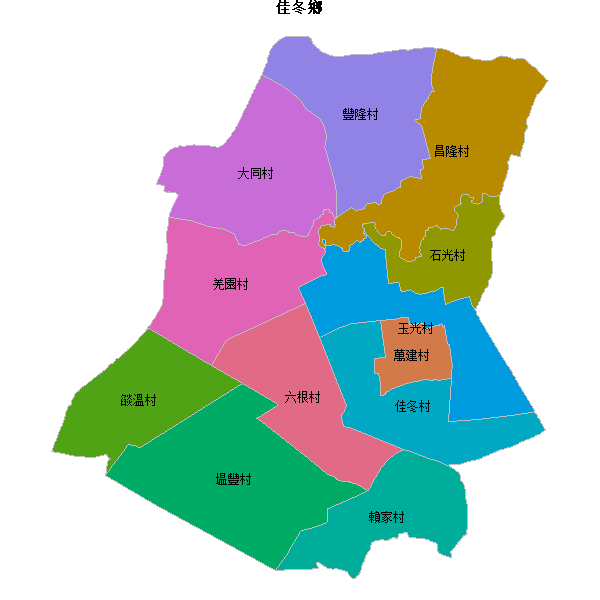 佳冬鄉乡镇地图JSON数据百度坐标系(bd09).json