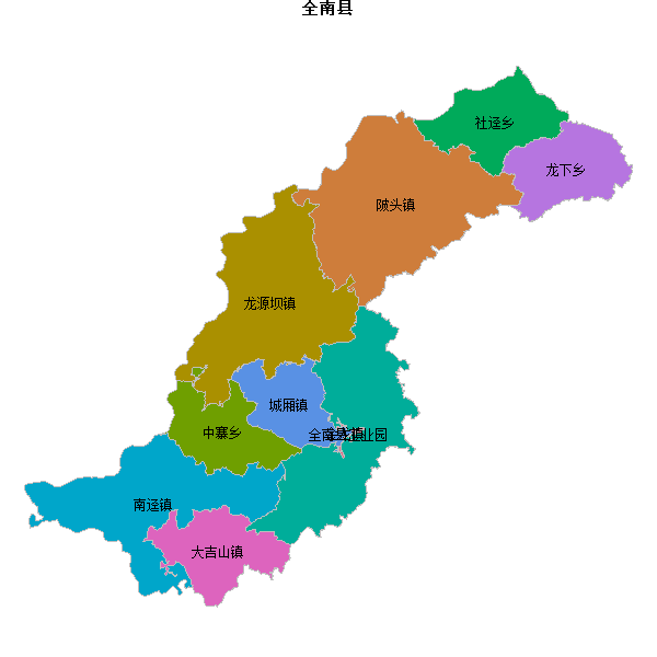 全南县乡镇地图shp数据百度坐标系(bd09).shp
