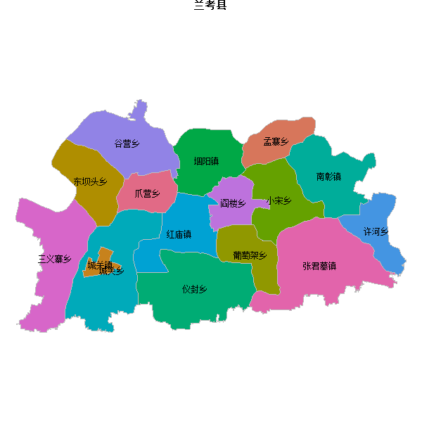 兰考县乡镇地图JSON数据火星坐标系(gcj02).json