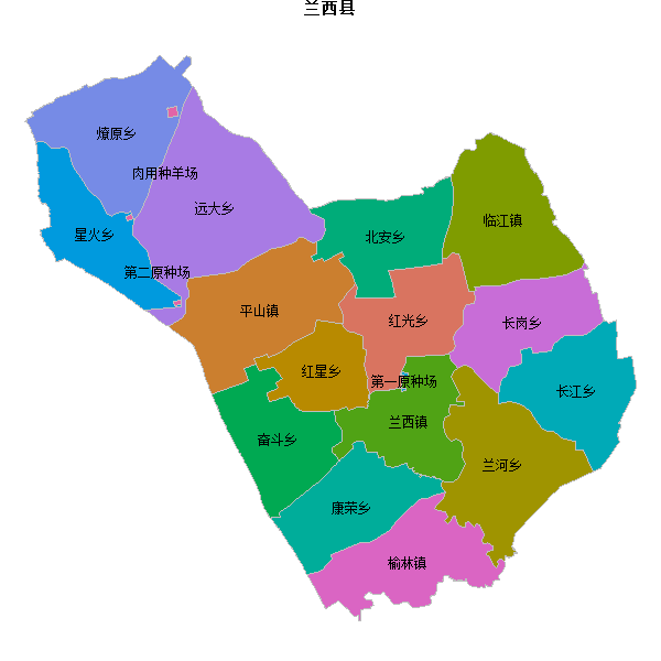 兰西县乡镇地图JSON数据火星坐标系(gcj02).json