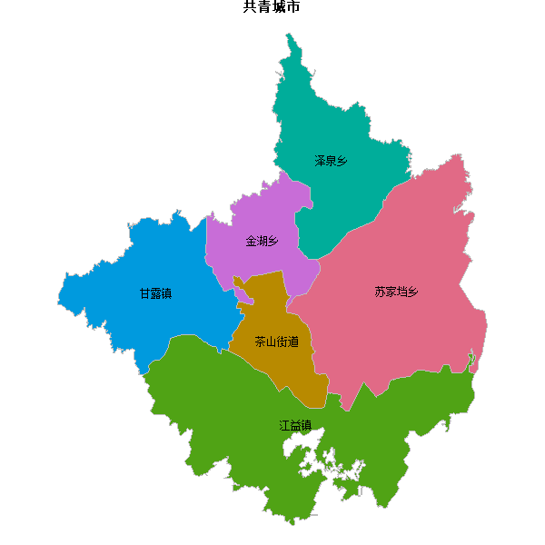 共青城市乡镇地图JSON数据火星坐标系(gcj02).json