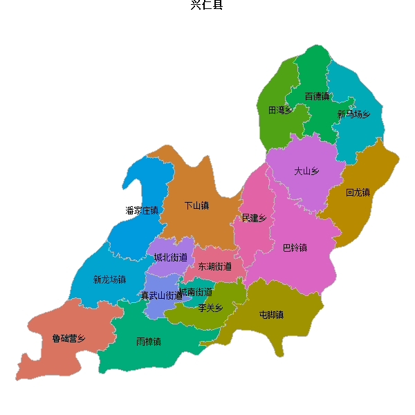 兴仁县乡镇地图JSON数据百度坐标系(bd09).json