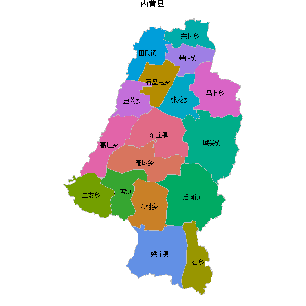 内黄县乡镇地图JSON数据火星坐标系(gcj02).json