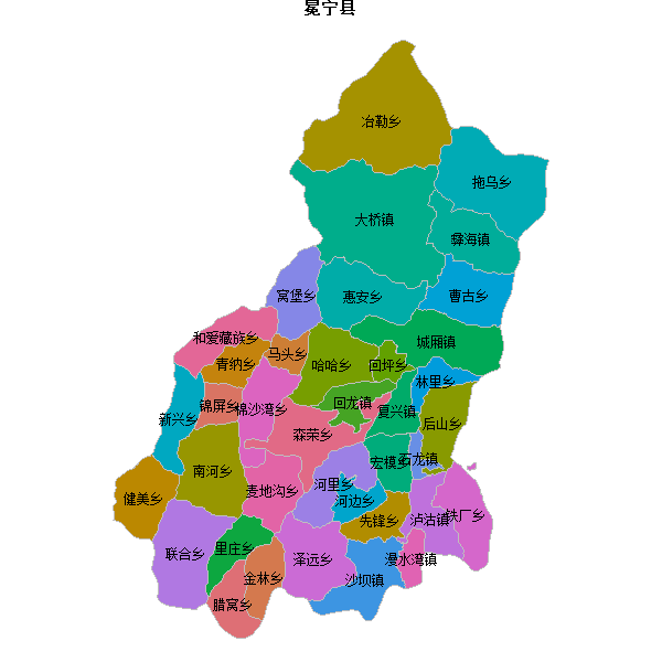 冕宁县乡镇地图JSON数据火星坐标系(gcj02).json