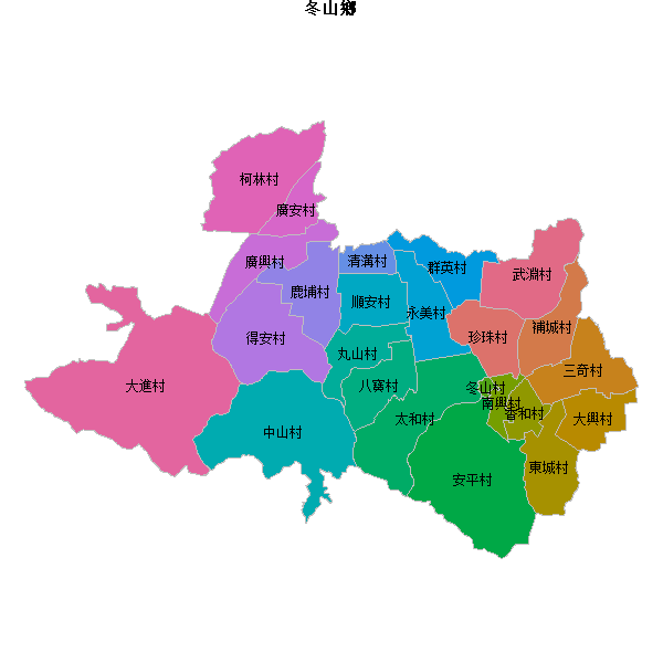 冬山鄉乡镇地图JSON数据百度坐标系(bd09).json
