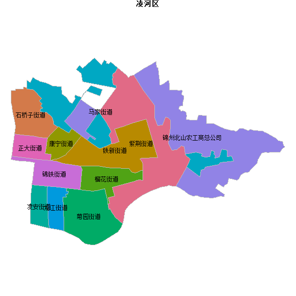 凌河区乡镇地图JSON数据火星坐标系(gcj02).json