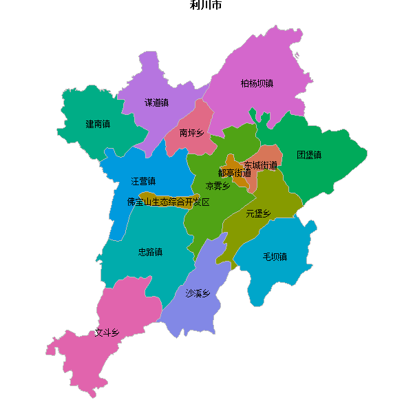 利川市乡镇地图JSON数据百度坐标系(bd09).json