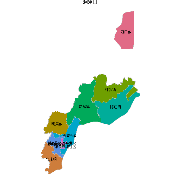 利津县乡镇地图JSON数据火星坐标系(gcj02).json