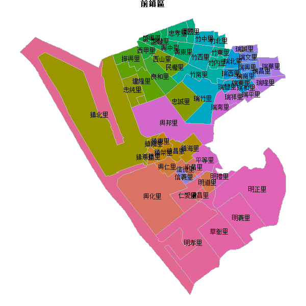 前鎮區乡镇地图JSON数据百度坐标系(bd09).json
