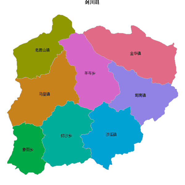剑川县乡镇地图JSON数据火星坐标系(gcj02).json