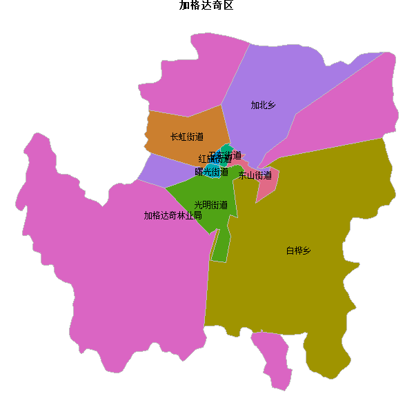 加格达奇区乡镇地图JSON数据火星坐标系(gcj02).json