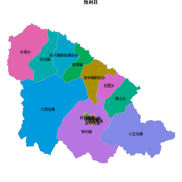勃利县乡镇地图JSON数据火星坐标系(gcj02).json