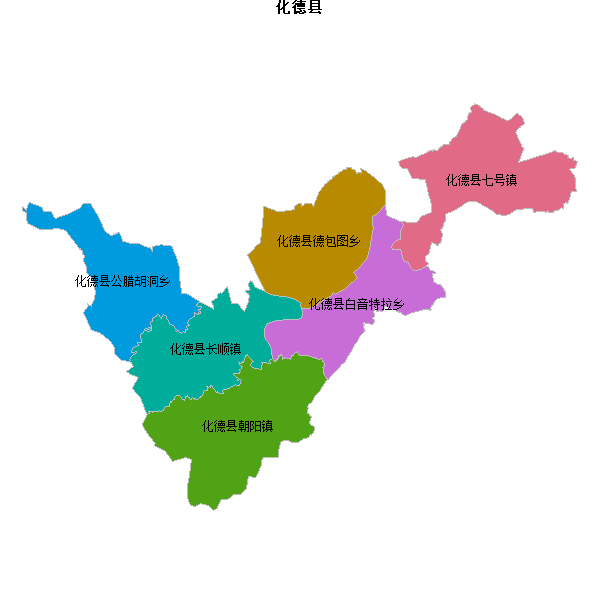 化德县乡镇地图JSON数据火星坐标系(gcj02).json