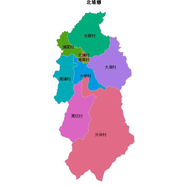 北埔鄉乡镇地图JSON数据百度坐标系(bd09).json