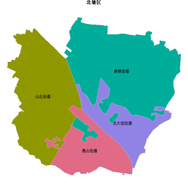 北塘区乡镇地图shp数据百度坐标系(bd09).shp