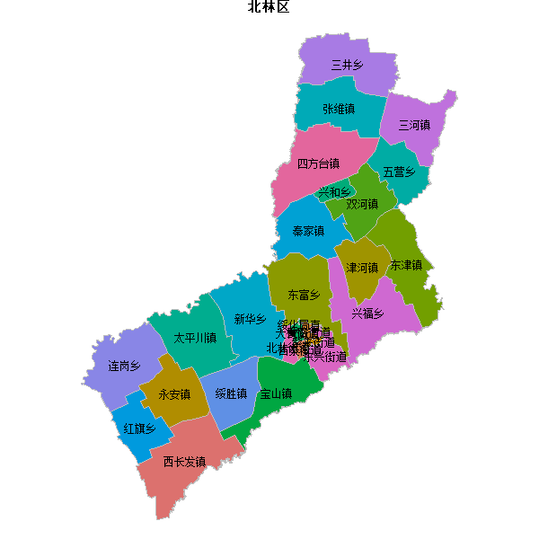 北林区乡镇地图JSON数据火星坐标系(gcj02).json