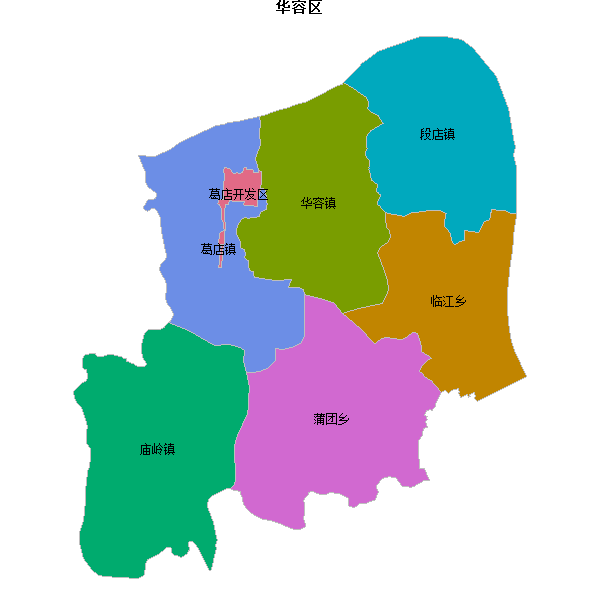 华容区乡镇地图JSON数据火星坐标系(gcj02).json