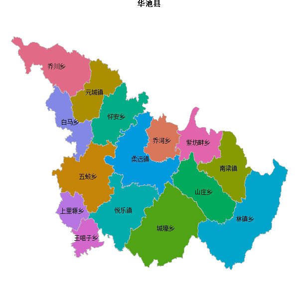 华池县乡镇地图JSON数据火星坐标系(gcj02).json