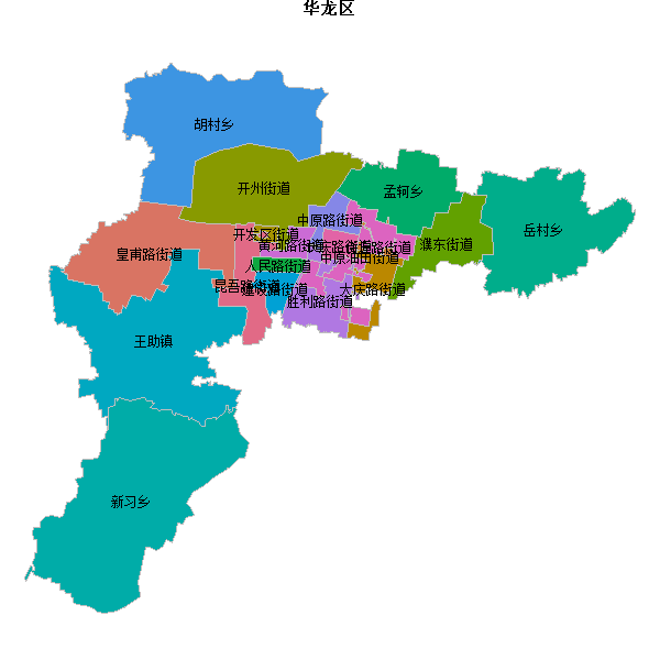 华龙区乡镇地图JSON数据火星坐标系(gcj02).json