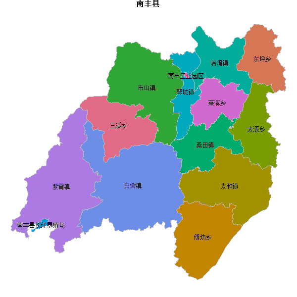 南丰县乡镇地图JSON数据火星坐标系(gcj02).json