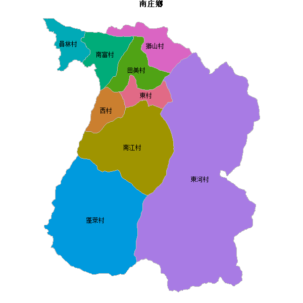 南庄鄉乡镇地图JSON数据火星坐标系(gcj02).json
