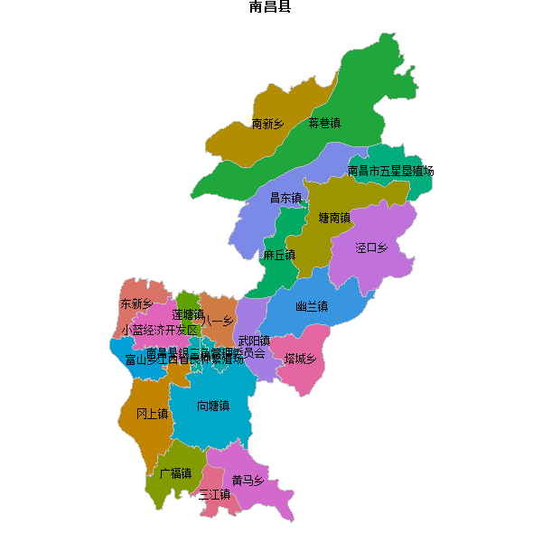 南昌县乡镇地图JSON数据百度坐标系(bd09).json
