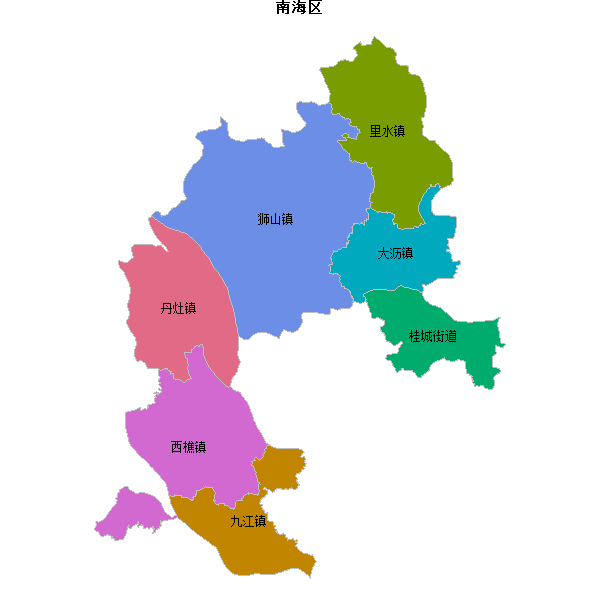 南海区乡镇地图JSON数据百度坐标系(bd09).json