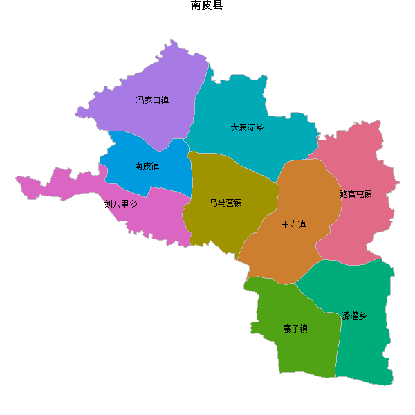 南皮县乡镇地图JSON数据火星坐标系(gcj02).json